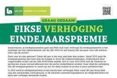 Eindejaarspremie socio-culturele sector gevoelig verhoogd voor 2013