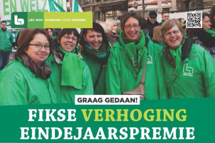 Fikse verhoging eindejaarspremie werknemers Vlaamse zorg, welzijn en cultuur