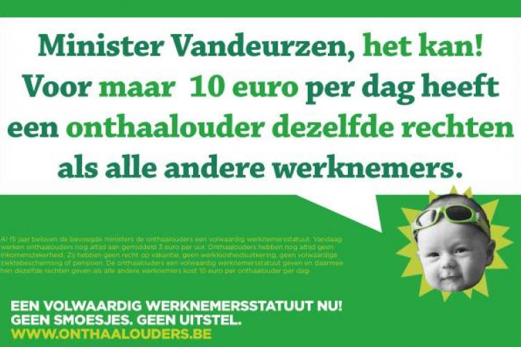 Minister Vandeurzen, een werknemersstatuut voor onthaalouders, het kan!