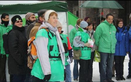 Fotoreportage van de staking onthaalouders in Genk