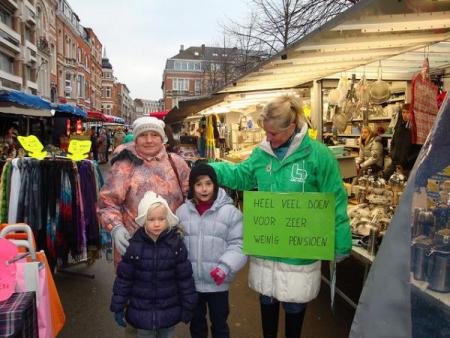 Fotoreportage van de staking onthaalouders in Leuven
