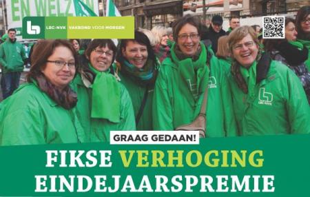 Fikse verhoging eindejaarspremie werknemers Vlaamse zorg, welzijn en cultuur