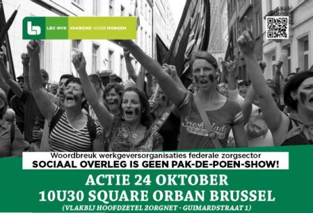 LBC-NVK organiseert op 24 oktober actie "sociaal overleg is geen pak-de-poen-show!"