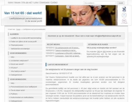 www.leeftijdindesocialprofit.be gelanceerd