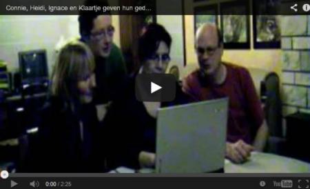 Connie, Heidi, Ignace en Klaartje geven hun gedacht