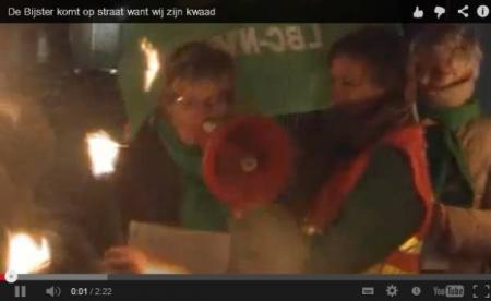 Werknemers De Bijster op straat