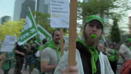 LBC-NVK op straat voor beter statuut arbeiders bedienden